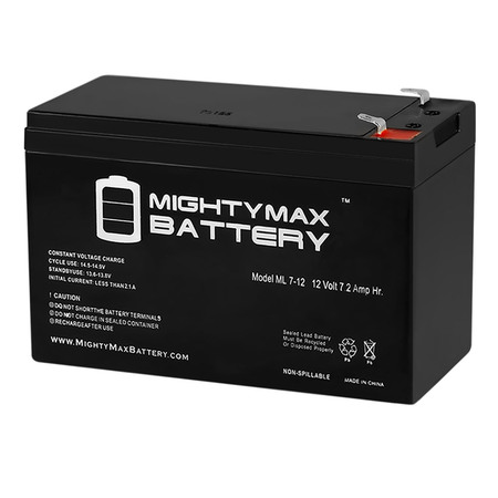 Mighty Max Battery 12V 7Ah Zipp Battery SLA-12V-7AH-T1 Replacement Battery ML7-121911111111011111101